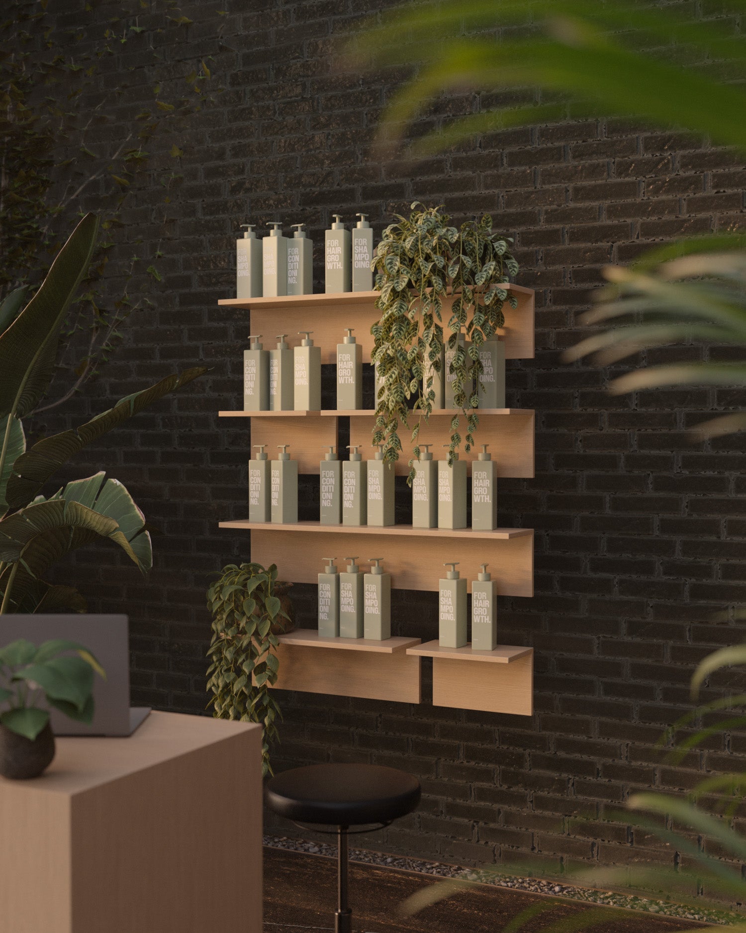 Display Oak - Prateleira 32cm com padrão de carvalho
